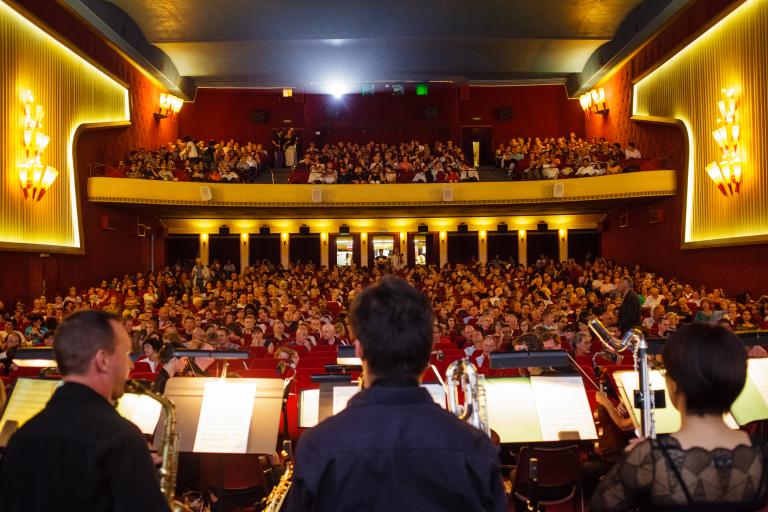 Ciné-concert Charlie Chaplin avec l'Orchestre des Jardins Musicaux (2012) © Samuel Rubio / Cinémathèque suisse