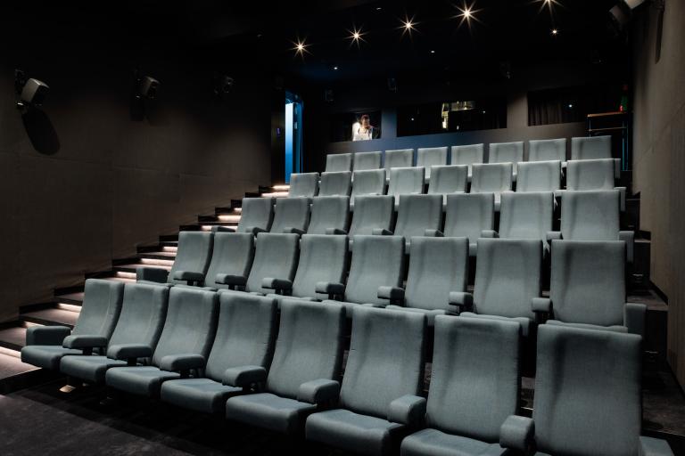 Salle de projection à Penthaz © Pierre-Yves Massot / Cinémathèque suisse