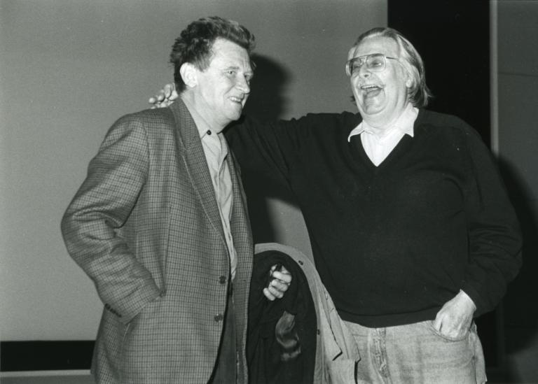 Jean-Marie Straub et Freddy Buache en 1993 à Montbenon