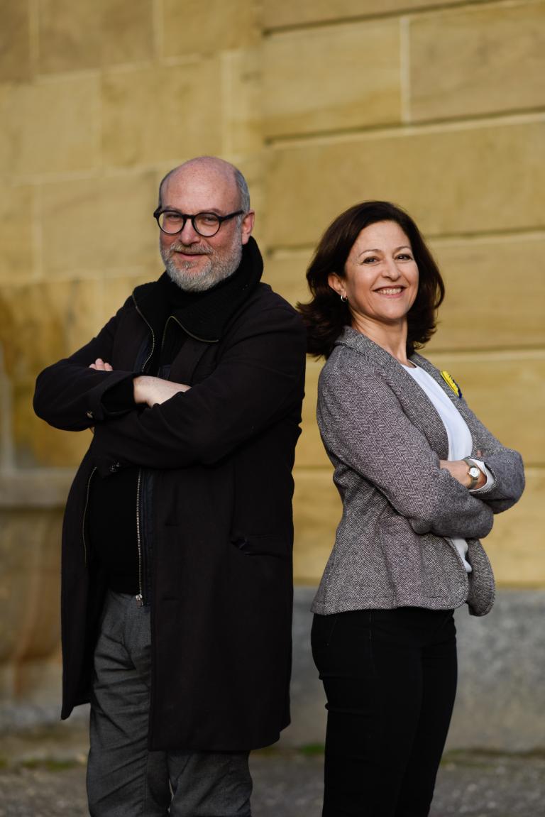 Christophe Gauthier et Natacha Laurent pour le vernissage de leur ouvrage "Raymond Borde – Une autre histoire du cinéma" © Cinémathèque suisse / Mathilda Olmi