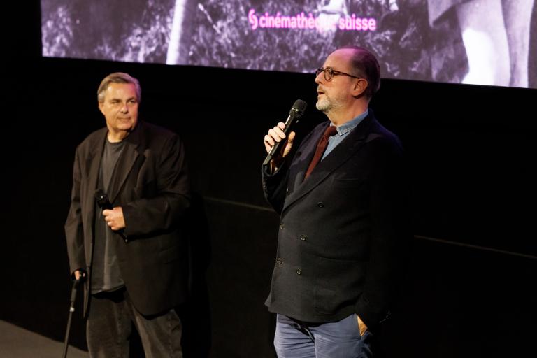 Claude Cortese, directeur de l'Opéra de Lausanne, le 9 octobre pour la présentation du film "Die Entstehung der Eidgenossenschaft" © Cinémathèque suisse / Pierre-Yves Massot
