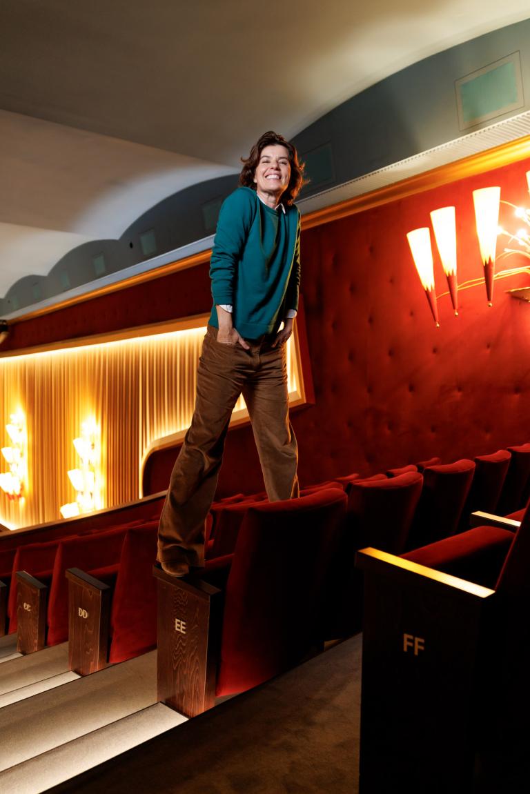 Irène Jacob, actrice, le 29 octobre pour l'avant première de "Shikun" d'Amos Gitai © Cinémathèque suisse / Pierre-Yves Massot