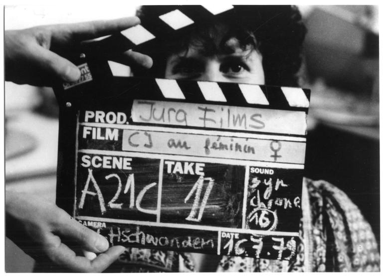 Cinéjournal au féminin (1981), Anne Cuneo, Lucienne Lanaz, Erich Liebi, Urs Bolliger © Cinémathèque suisse