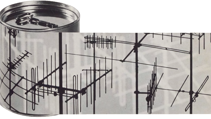 Boîte de conserve télévisuelle réalisée par Laurent Pizzotti pour le catalogue de CADIA. © BCUL – Iconopôle IC PIZZ