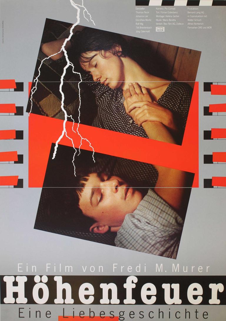 Affiche du film Höhenfeuer de Fredi M. Murer (1985) réalisée par Paul Brühwiler