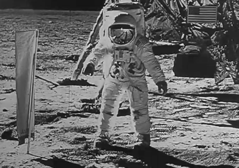 Erste Schritte auf dem Mond, eine Filmwochenschau aus dem Jahr 1969