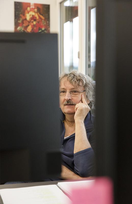 Jean-François Amiguet dans le Centre de recherche et d’archivage de Penthaz