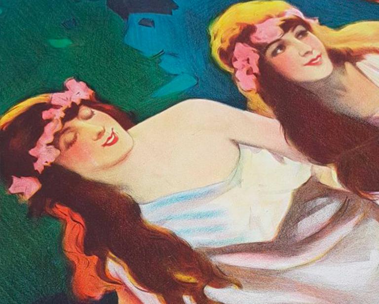Bildlegende: Detail des Plakats zum Film Sunnyside von Charlie Chaplin, 1919 