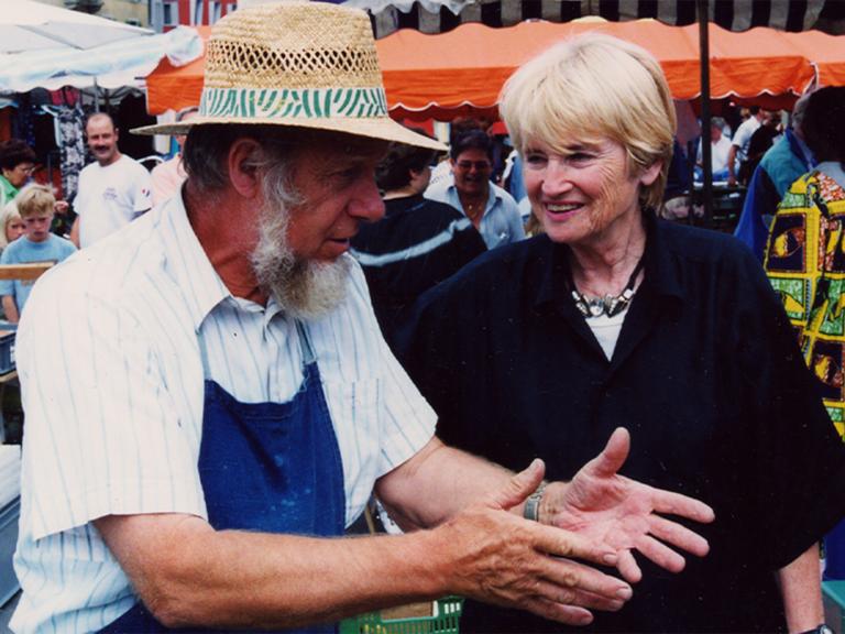 Jacqueline Veuve am Set von Jour de marché