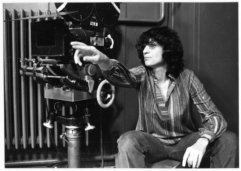Patricia Moraz sur le tournage de son film Les Indiens sont encore loin (1977)