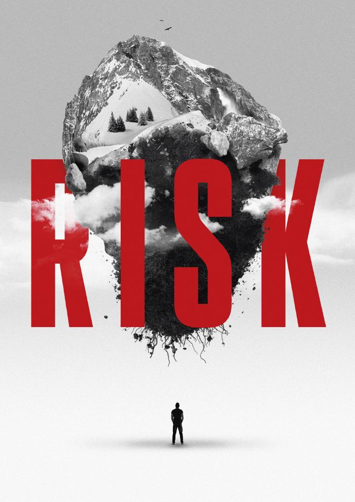 Affiche du projet transversal RISK, du 9 juin 2018 au 6 janvier 2019