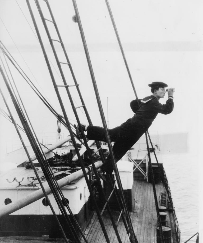 Buster Keaton in The Navigator von Buster Keaton und Donald Crisp (1924)