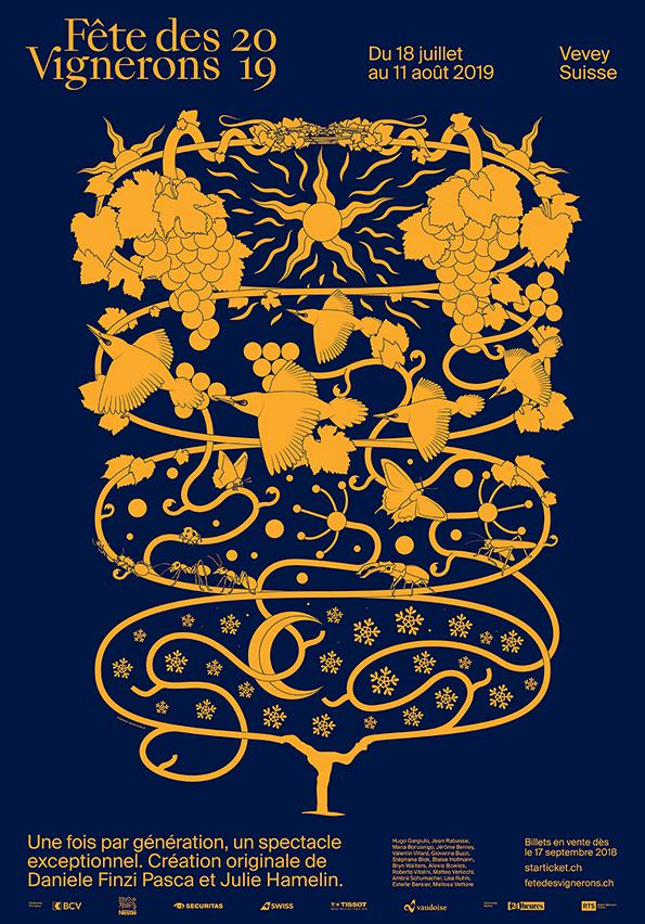 L'affiche de la Fête des Vignerons 2019, conçue par Balmer Hählen
