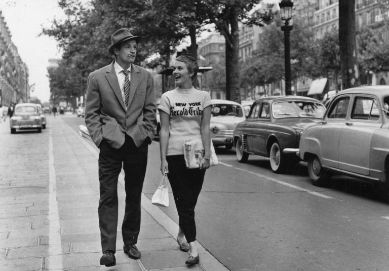 Mit Jean Seberg in A bout de souffle von Jean-Luc Godard (1960)