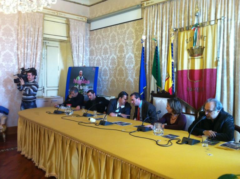 Conférence de presse à Naples.