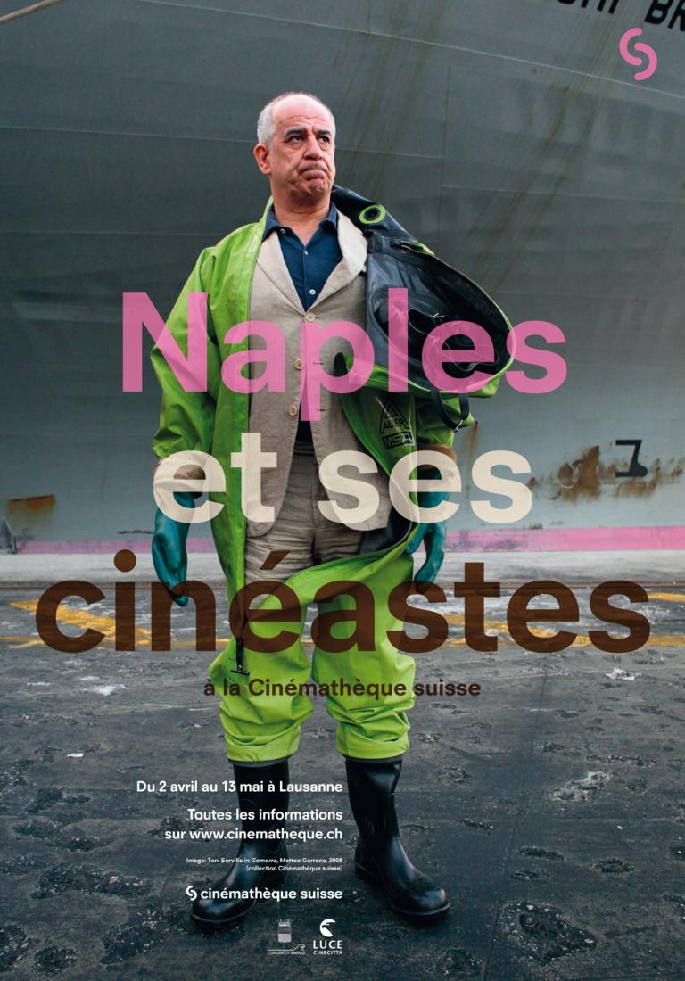 Toni Servillo dans <i>Gomorra</i> illustre l'affiche du cycle "Naples et ses cinéastes" créée par Jannuzzi Smith.