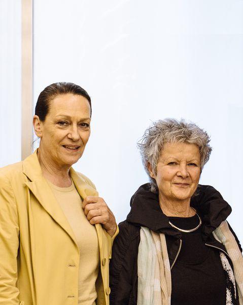 Les actrices suisses Beatrice Kessler et Silvia Jost, venues au Capitole à l'occasion de la projection de