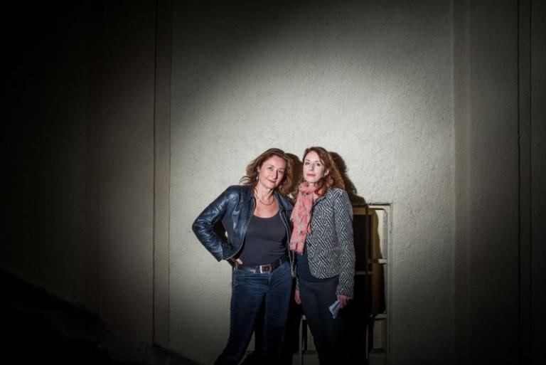 Les réalisatrices suisses Carole Pirker et Janine Waeber au Capitole le 5 mars 2015, à l'occasion de l'avant-première de leur film