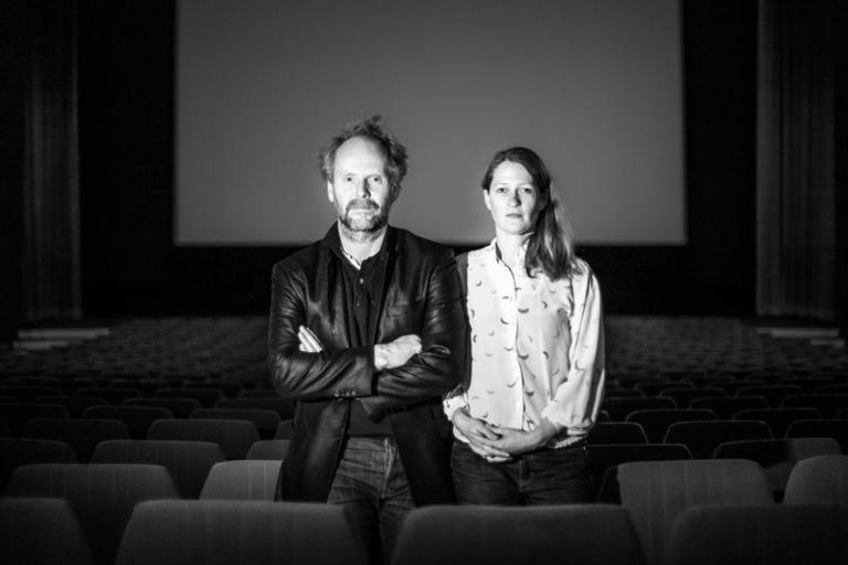 Le cinéaste allemand Philipp Gröning et la co-auteur Carola Diekman au Capitole le 25 novembre 2014 à l'occasion de l'avant-première du film
