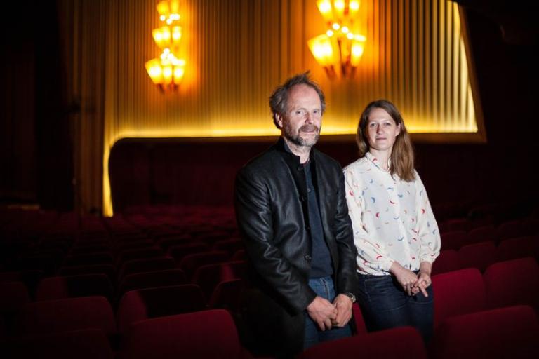 Le cinéaste allemand Philipp Gröning et la co-auteur Carola Diekman au Capitole le 25 novembre 2014 à l'occasion de l'avant-première du film