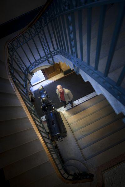 Le réalisateur Claude Champion à la Cinémathèque suisse, le 1er octobre 2014, à l'occasion de la soirée-vernissage du DVD consacré à Luc Chessex.
