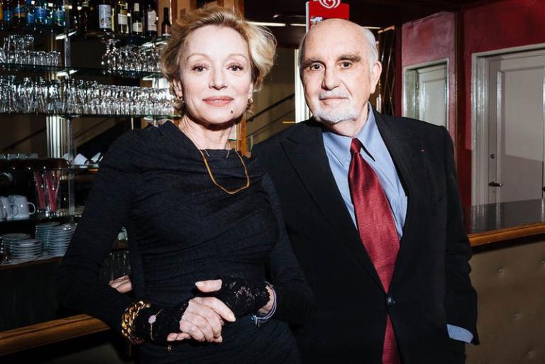 La comédienne Caroline Silhol et le producteur Jean-Louis Livi, venus rendre hommage à Alain Resnais au Capitole, le 20 mars 2014, à l'occasion de l'avant-première de