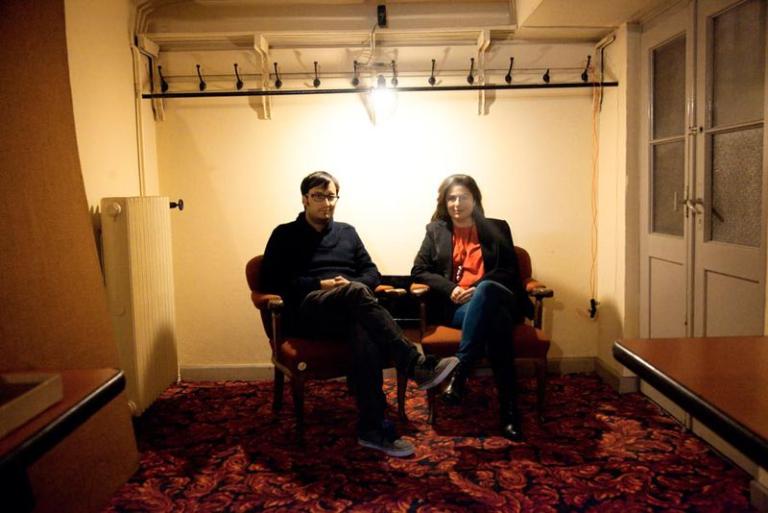 Le cinéaste suisse Daniel Wyss et Lara Heredia Lozar, assistante de réalisation au Capitole, venus présenter