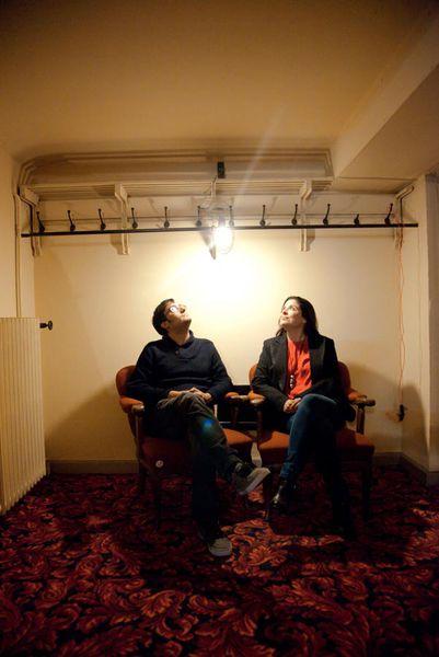 Le cinéaste suisse Daniel Wyss et Lara Heredia Lozar, assistante de réalisation au Capitole, venus présenter