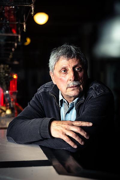 Marcel Schüpbach au Casino de Montbenon lors du vernissage de son ouvrage "Instantanés", le 20 mai © Samuel Rubio / Cinémathèque suisse