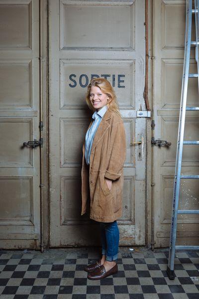 La comédienne Mélanie Thierry au Capitole lors de l'avant-première du film "Le vent tourne" le 17 septembre. © Samuel Rubio / Cinémathèque suisse