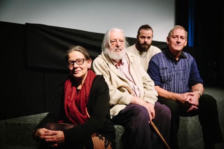 Véronique Rotelli, Freddy Landry, Valentin Rotelli et André Ruffieux à l'occasion des projections de