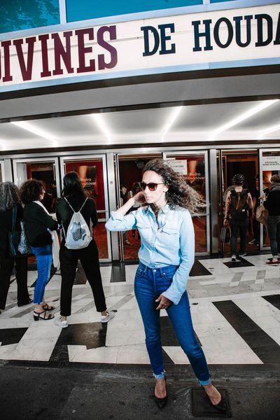 La réalisatrice Houda Benyamina au Capitole pour l'avant-première de son film "Divines", le 6 septembre 2016. ©Carine Roth / Cinémathèque suisse